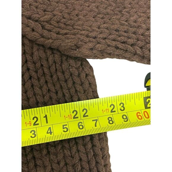 Zara Cardigan Sweater Womens XL Brown Chunky Toggle closure Wool 1957/101 NWOT - Picture 6 of 8